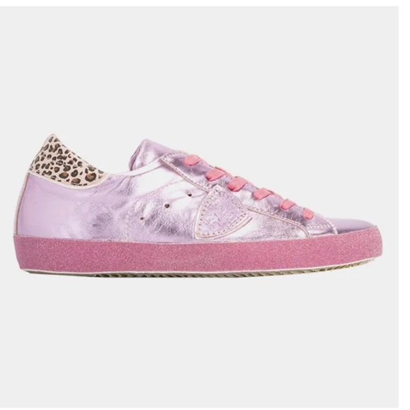 Philippe Model Shoes - Philippe Model leopard-print pink sneaker